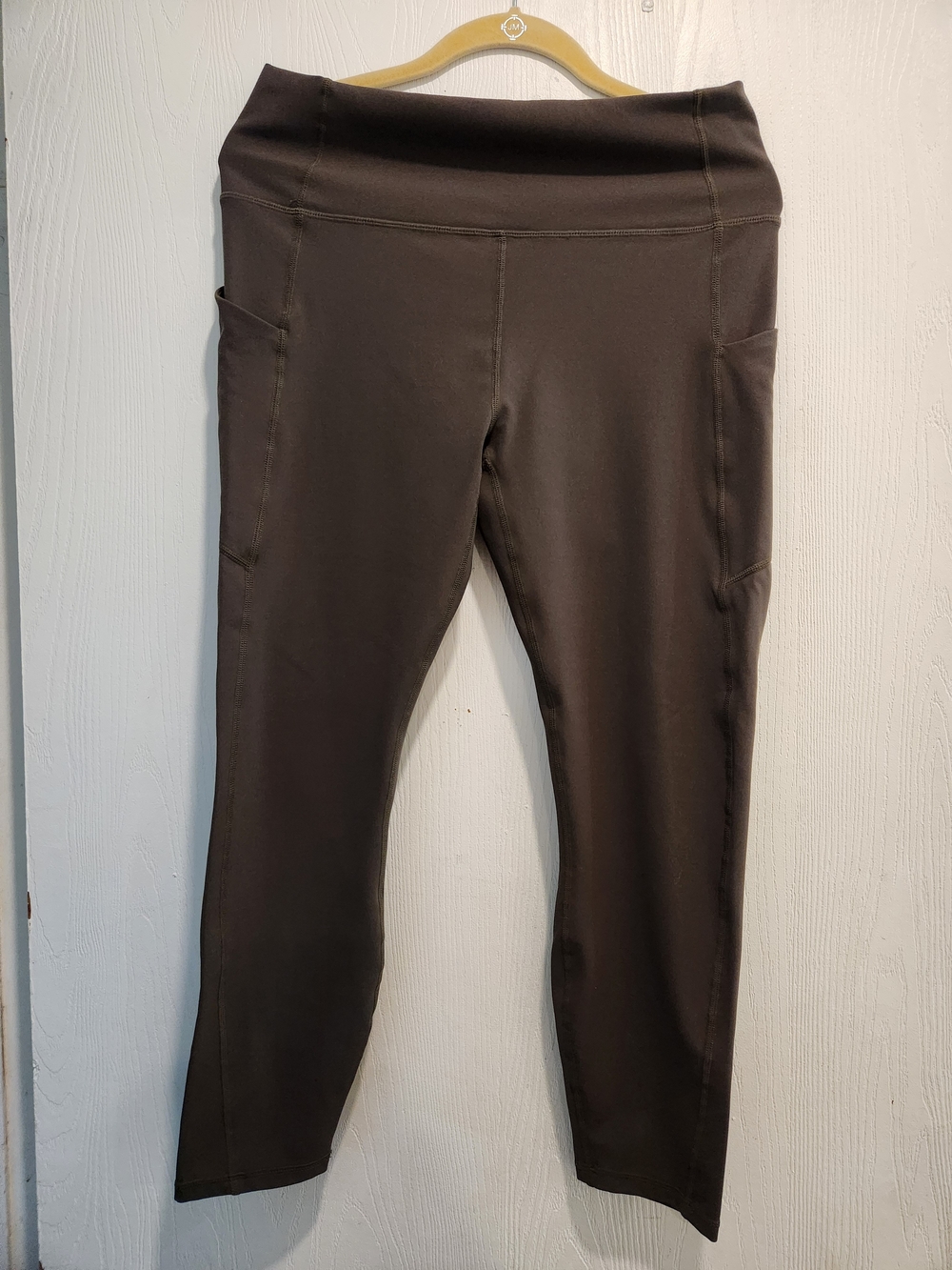 Fabletics Olive Green High-Waist Pocket Leggings